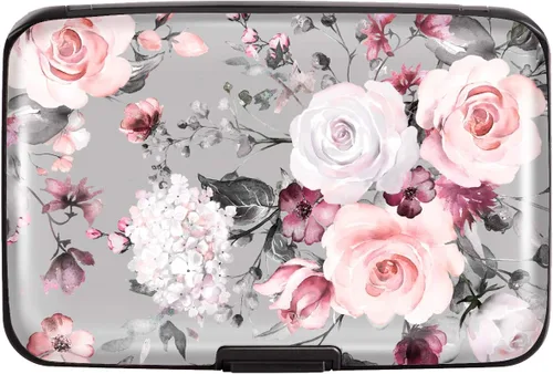 Miniatura 2 de Coco Rossi Mini tarjetero para mujeres u hombres, bloqueo RFID, funda rígida para tarjetas de identificación, cartera de viaje