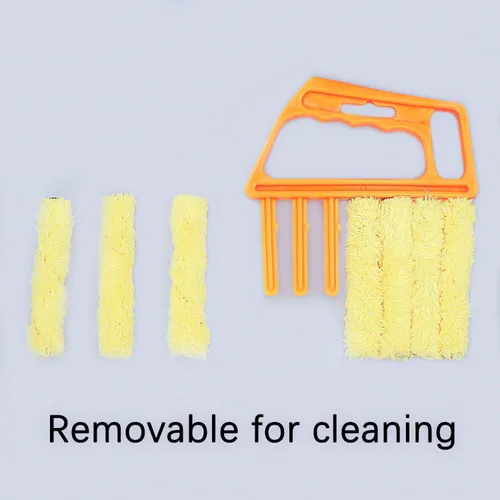 Miniatura 2 de Blind Cleaner Tool, Mini Blind Duster Clean Brush, Dust Venetian Brush, Yellow S8