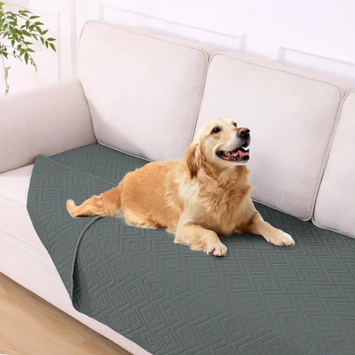 hyha Manta impermeable para perro, manta suave para cama de perro, manta para mascotas, funda de sofá impermeable lavable para perros, fundas Gris