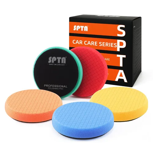 Almohadillas de Pulido, SPTA 5 Piezas de 3.5 Pulgadas Cara para Placa de Respaldo de 3 Pulgadas 76mm, Mezcla de Fuerza de Corte, Almohadillas de