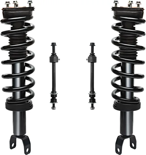 Miniatura 25 de Detroit Axle - Kit de 4 piezas RWD Puntales Delanteros Barras Estabilizadoras para Ford F-150 2021 2022 2023 2024, 2 Puntales con Resorte Helicoidal