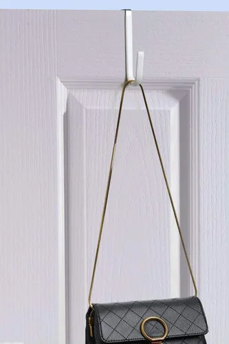 Miniatura 4 de Gancho para colgar sobre la puerta, con revestimiento de vinilo, color blanco