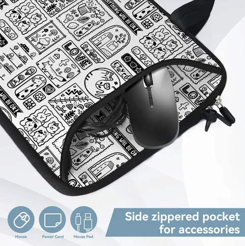 Miniatura 6 de RICHEN - Bolso bandolera de 10 pulgadas con asa, funda para laptops, notebooks, tablets infantiles de 7 a 10.2 pulgadas