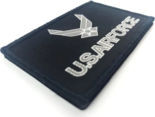 Miniatura 5 de JBCD Paquete de 2 parches de bandera de alas de la Fuerza Aérea de EE. UU., banderas del ejército de la fuerza, orgullo táctico