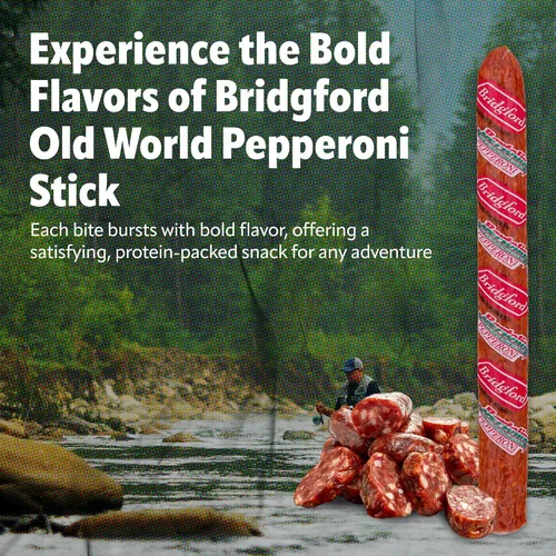 Miniatura 5 de Bridgford Old World Pepperoni Stick - Paquete de 2 palitos de pepperoni ahumados naturalmente para pizza y sándwiches - Bocadillo keto alto