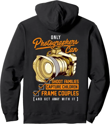 Miniatura 2 de Sudadera con capucha divertida para fotógrafos de fotografía, refranes de cámara, Negro, S