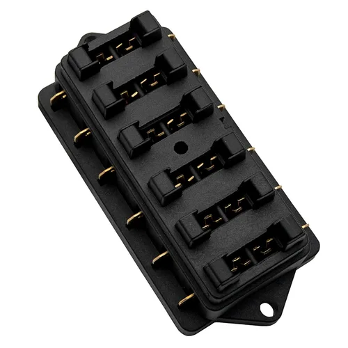 Miniatura 2 de MASO Caja de fusibles de coche 6 vías hoja de fusibles bloque titular 12 V 24 V coche camión circuito marino estándar ATC