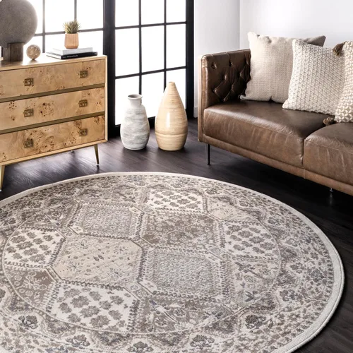 Miniatura 21 de nuLOOM Alfombra de Área Becca Tradicional con Diseño de Azulejos 2x3, Beige, Diseño Transicional Desvanecido, Resistente a las Manchas, Para