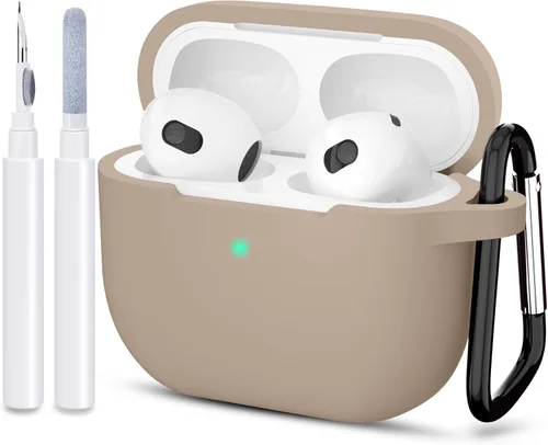 Miniatura 12 de Compatible con AirPods 3, funda protectora de silicona para AirPods de tercera generación 2021, carga inalámbrica, azul oscuro