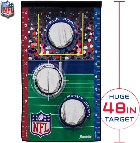 Miniatura 4 de Franklin Sports NFL Mini juego de tiro de fútbol americano – NFL Door Jam Football Over the Door Target + (4) mini bolas – Juego de lanzamiento de 3