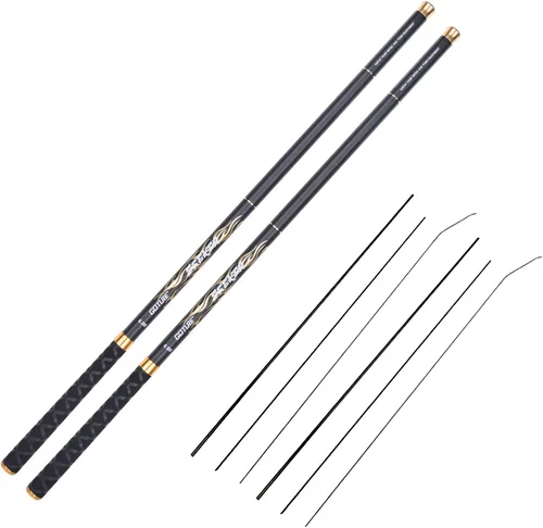 Miniatura 18 de Goture/ Kit de caña de pescar telescópica Tenkara/ Caña de pescar ultraligera para viajes, caña de pescar plegable portátil para bass y crappie