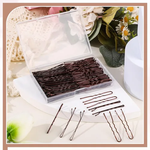 Miniatura 7 de Kit de 200 horquillas para el cabello, horquillas y horquillas en forma de U, regalos para mujeres y niñas con caja de almacenamiento, peinados