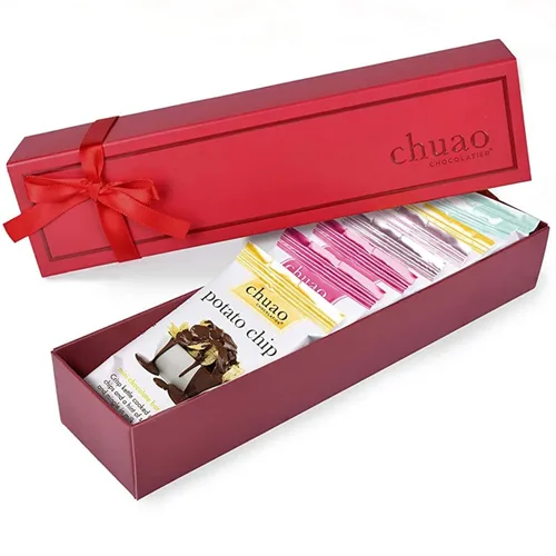 Miniatura 7 de Chuao Chocolatier Mini caja de regalo de chocolate con leche, barras surtidas de chocolate gourmet europeas sin conservantes, para cestas de regalo