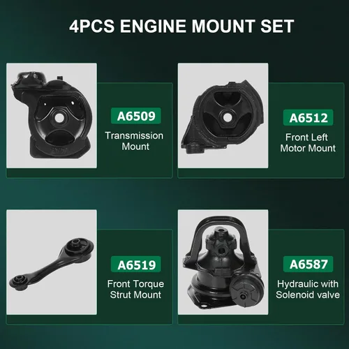 Miniatura 4 de SCITOO Juego de soportes Trans de montaje de motor para 1990-1993 para H-onda Accord A6512