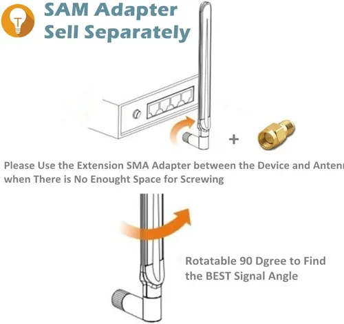 Miniatura 6 de TECHTOO Antena LTE 3G 4G Banda ancha 700-2600Mhz GSM Antena WiFi con conector macho SMA para CEP Router Hotspot Celular Gateway Industrial IoT