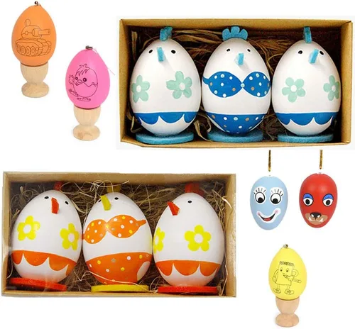 Miniatura 3 de Paquete de 30 huevos de plástico blanco, huevo de Pascua falso, pollo artificial para manualidades, pintura, fiesta, decoración del hogar, niños
