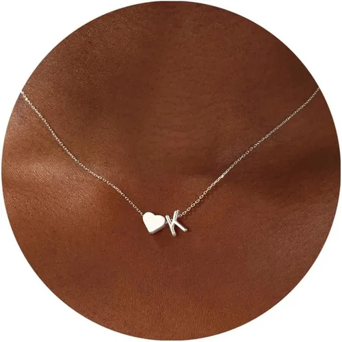 Miniatura 14 de Turandoss Mothers Day Gifts for Mom Wife - Dainty 18K Gold Plated Heart Initial A-Z Pendant Necklace Trendy Jewelry Heart Necklaces Birthday Mothers