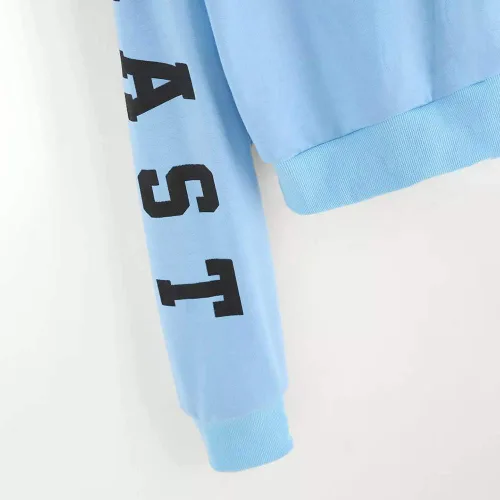 Miniatura 4 de Suéter largo con letras y capucha para mujer, blusa con capucha para mujer, blusa de otoño para mujer, blusa con botones