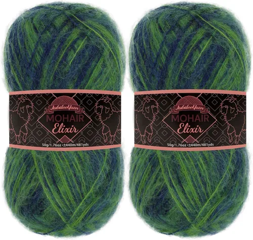 Miniatura 44 de JubileeYarn Mohair Elixir Yarn - 50g/Skein Baby Wool Blend - Cosmopolitan - 1 Skein