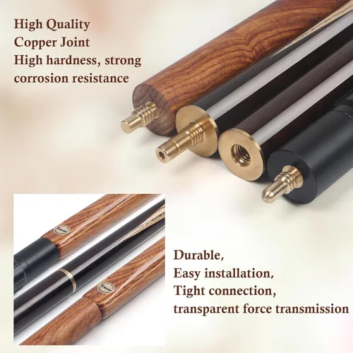 Miniatura 2 de Kmise 57 inch Pool Cue, 19oz Cue Stick with 9.5mm Professional Tip, Handcraft, Made of Chacate Preto Wood, Bar or House Use for Men or Women, Pool