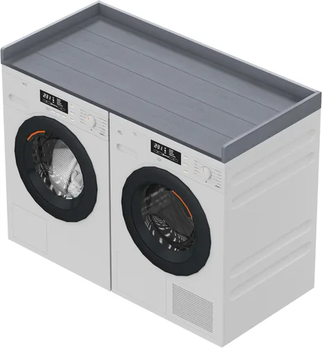 Sundale - Encimera de alta densidad para lavadora y secadora, encimera impermeable sin olor para cuarto de servicio, 27.5 x 54 pulgadas (gris)