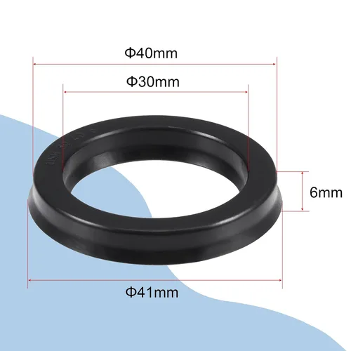 Miniatura 2 de MECCANIXITY USH - Sello radial para eje (1.181 in de diámetro interior x 1.575 in de diámetro exterior x 0.236 in de ancho, goma de nitrilo)