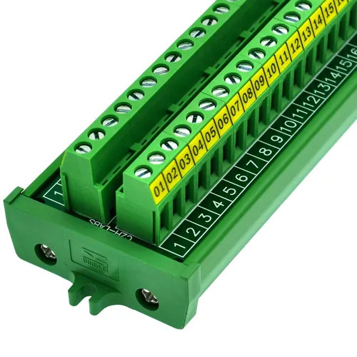 Miniatura 4 de Módulo de Distribución de Bloque de Terminales de Tornillo de 30 Posiciones 24A/400V con Montaje de Tornillo