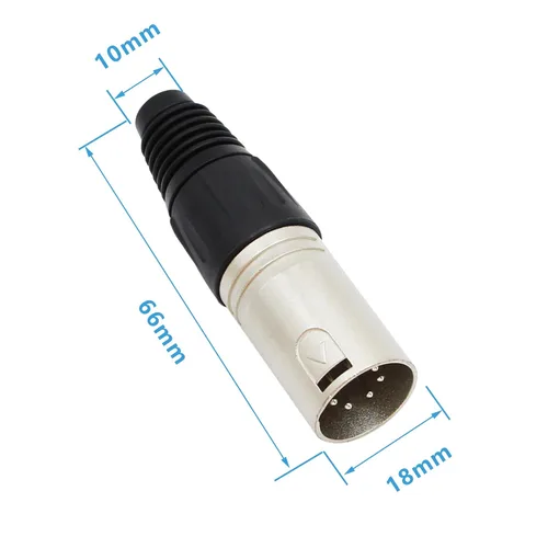 Miniatura 4 de Conector de cable XLR de 4 pines XLR de 4 pines, conector hembra de conector de micrófono, adaptador de audio para micrófono, paquete de 4