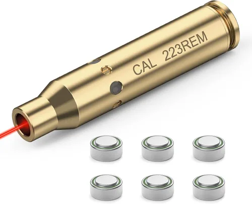 Miniatura 8 de CVLIFE Bore Sight Laser 223 5.56mm/9mm/.243.308/12 Calibre/7.62x39mm/.45 acp Visor Láser Rojo
