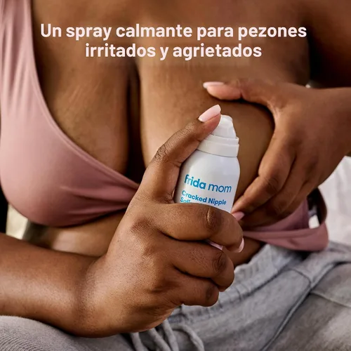 Miniatura 2 de Frida Mom Spray salino para pezones agrietados, esenciales de lactancia materna para nuevas mamás, suave para bebé y mamá, spray para curar
