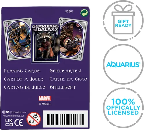 Miniatura 7 de AQUARIUS Guardians of the Galaxy Rocket & Groot Nouveau - Baraja de cartas con temática de cómic para tus juegos de cartas favoritos - Productos
