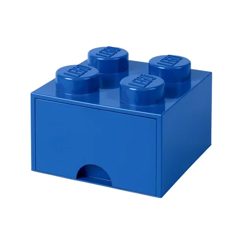 Miniatura 13 de Lego - Caja en forma de bloque tipo Lego, 4 perillas, 1 caja, apilable, caja de almacenamiento Azul real claro