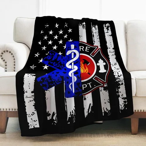Miniatura 14 de Levens Manta de franela con silueta de soldado de la bandera estadounidense Grunge de 50 x 60 pulgadas, ultra suave, ligera, acogedora manta