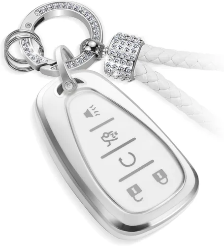 Miniatura 11 de Funda para llavero Buick con llavero de pulsera de circonita de moda, diseño de diamantes encantadores funda suave para Avenir Envision Encore Chevy