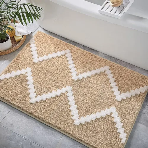 Miniatura 36 de DEXDE Alfombras de Baño Corredor 24x47 pulgadas Alfombra de Baño Larga Antideslizante Suave Lavable Alfombras de Baño Grandes para Baño Dormitorio
