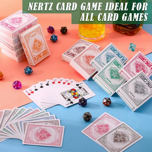 Miniatura 4 de Zubebe Juego de 12 cartas de juego con 12 colores de baraja de cartas a granel índice jumbo en tamaño de póquer barajas de póquer estándar