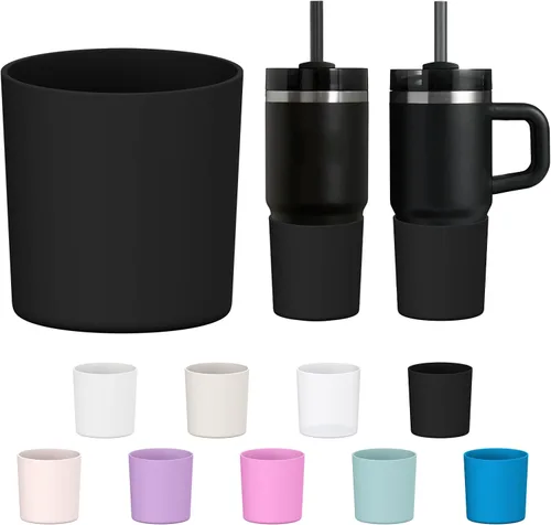 Miniatura 30 de WUQID Bota de silicona superior compatible con Stanley Quencher H2.0 e IceFlow Flip y ProTour de 40oz 30oz 20oz 14oz, se ajusta al mismo diámetro