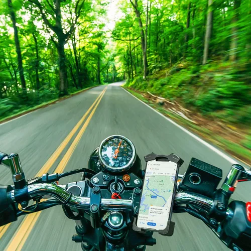 Miniatura 7 de Soporte para teléfono de bicicleta, apto para manubrios de bicicleta y motocicleta, rotación de 360°, fácil instalación y liberación rápida