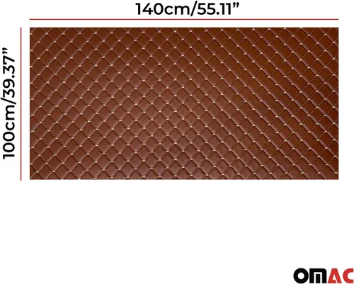 Miniatura 3 de OMAC Tapicería de piel sintética marrón en relieve para automóvil, 1 yarda x 1.5 yardas