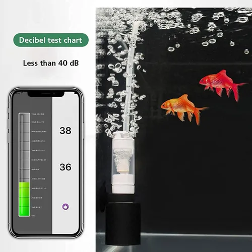 Miniatura 3 de HIERYAN Mini filtro, súper mini filtro de esponja individual para acuario, bomba de aire ultra silenciosa de filtración 3 en 1, filtro de espuma