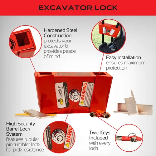 Miniatura 3 de Bloqueo para excavadora - Cerradura antirrobo para motores de tierra y equipos pesados - Accesorios para excavadoras y dispositivos de seguridad