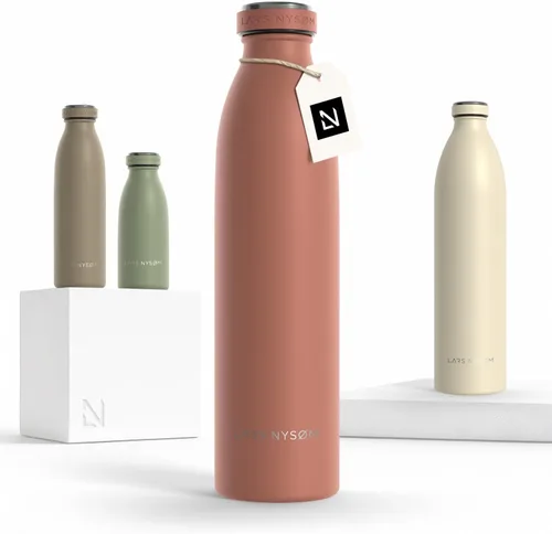 Miniatura 51 de LARS NYSØM Botella de agua XL de acero inoxidable aislada 12oz 17oz 25oz 34oz 51oz Botella térmica aislada para bebidas calientes y frías Azul