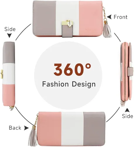 Miniatura 5 de Carteras RFID para mujer con múltiples ranuras para tarjetas y compartimento para teléfono celular