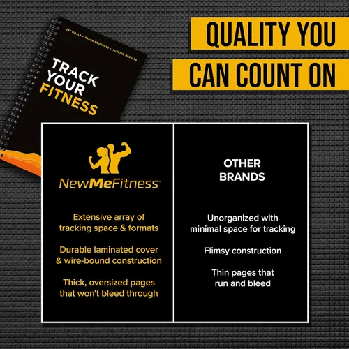 Miniatura 7 de Diario de fitness NewMe Fitness para mujeres y hombres, diario de alimentos y entrenamiento, libro de registro planificador para rastrear la pérdida