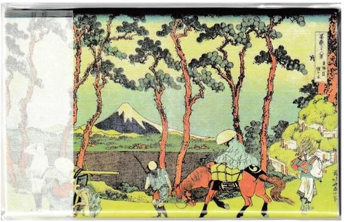 Ukiyoe Design of Katsushika Hokusai "Hodogaya on The Tokaido" de Treinta y seis vistas del Monte Fuji Mino Washi Torecón Japonés Kaishi Papel 20