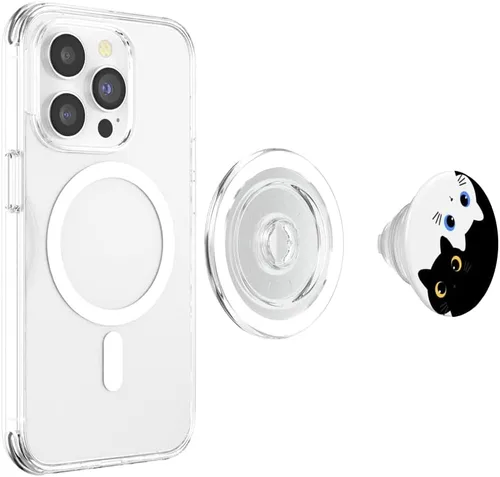 Miniatura 3 de Yin Yang Yoga Zen Cute Cats – Regalo de yoga para gatitos y gatos PopSockets PopGrip: agarre intercambiable para teléfonos y tabletas PopSockets
