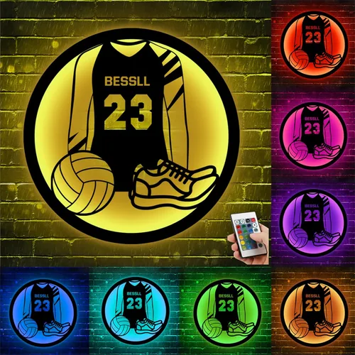 Miniatura 9 de Letrero de metal de béisbol personalizado con luz LED, nombre de camiseta de béisbol personalizable, número, decoración de pared, regalo para casco