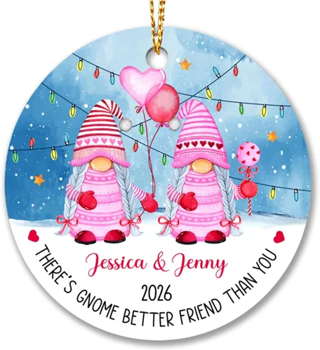 Miniatura 21 de Adornos de Navidad personalizados 2025 para amigas, regalos de adorno para la decoración del árbol de Navidad, regalo personalizado de Navidad