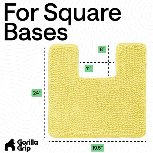 Miniatura 485 de Gorilla Grip - Tapete de baño de felpilla gruesa, suave y absorbente, secado rápido, de microfibra, con reverso de caucho, para piso de ducha, Nube