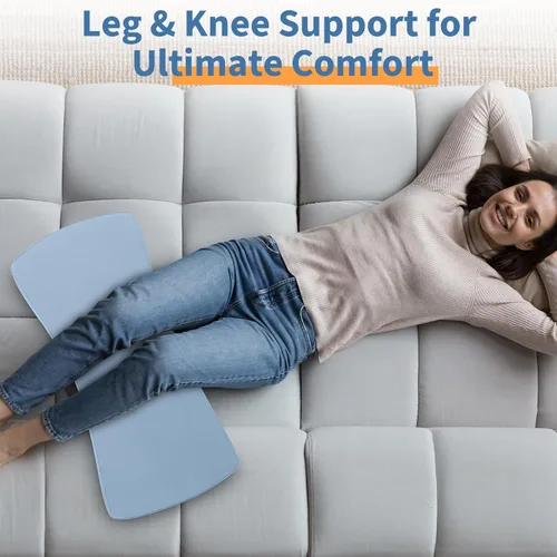 Miniatura 8 de Almohada de apoyo lumbar para aliviar el dolor de espalda: almohada de espalda baja para dormir - Almohada de cintura de espuma viscoelástica - Azul